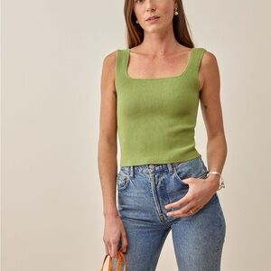 Reformation green Julia Tank top